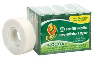 Duck Acid Free Invisible Stationery Tape, Matte Finish, 4