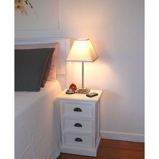 Interior White 3 drawer Nightstand