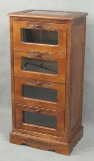 Glass Front 4 drawer Lingerie Cabinet