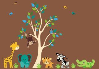 com Baby Nursery Wall Decals Safari Jungle Childrens Themed 83 X 156