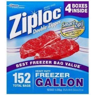 Zipper Heavy Duty Freezer Bags, 152 Count: Health & Personal Care