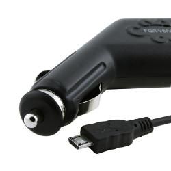 Black Leather Case/ Car Charger for LG Optimus T P509