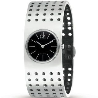 CK Calvin Klein Womens K8323107 Silver Tone Grid Watch Watches