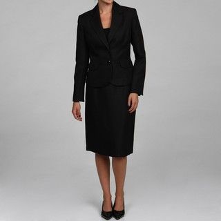 Evan Picone Womens Black Skirt Suit
