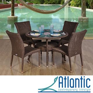 Atlantic Catania Round Wicker 5 Piece Dining Set