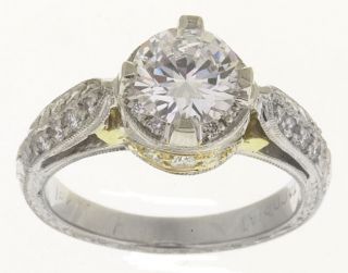 Tacori Platinum CZ 1/2ct TDW Diamond Engagement Ring
