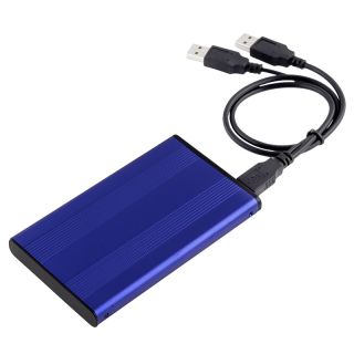 Portable Easy to install Blue 2.5 inch SATA HDD Enclosure Version Two
