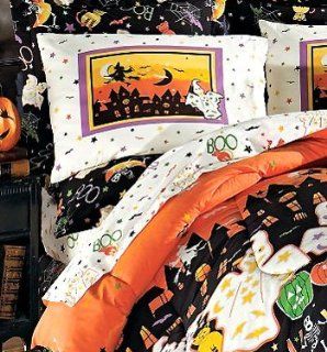 Halloween   6pc Haunted House Comforter Twin Bedding Set