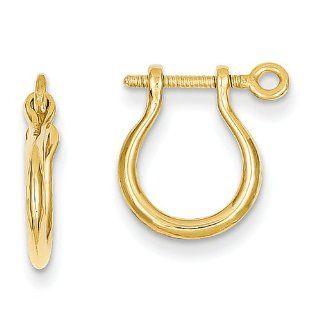 14k Shackle Link Screw Earrings Jewelry