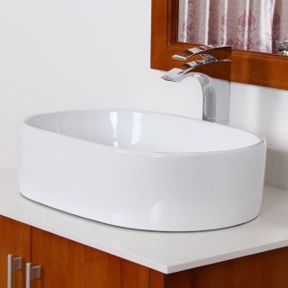 Elite White Ceramic Oval Bathroom Sink Today $110.50