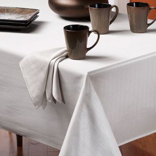 Rosedale Spill proof White 60x104 inch Tablecloth