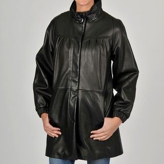 Tibor Womens Leather Swing Jacket