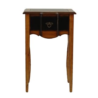 Sologna Black and Cherry Brown Side Table
