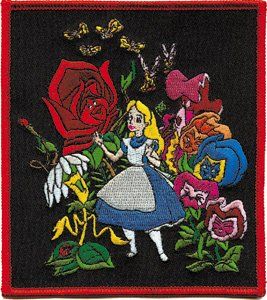 Alice in Rose Garden Embroidered Iron on Movie Patch DS 170 Clothing