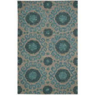 Hand tufted Siam Turquoise Rug (8 x 106)