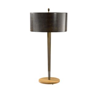 Brass/ Wood Grain Stone Table Lamp Today $219.99