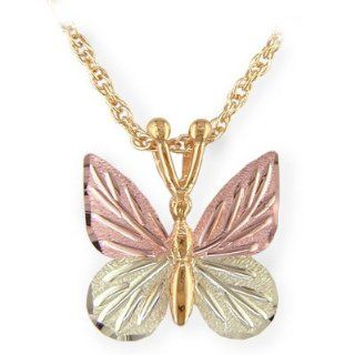 Black Hills Gold Necklace   Butterfly Necklace Jewelry