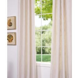 Light Cream Cotton Linen 108 inch Grommet Curtain Panel