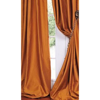 Signature Russet Cotton Silk 108 inch Curtain Panel