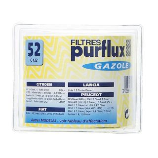 Filtre à gasoil Purflux N°52 C422Y   Achat / Vente FILTRE A