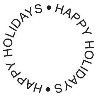 6 Pack STAMP HAPPY HOLIDAYS CIRCLE Papercraft