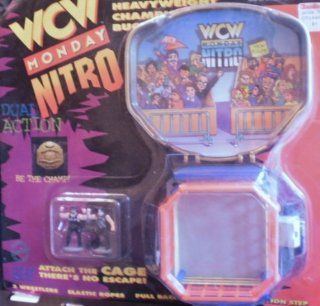 WCW Monday Nitro Portable Wrestling Ring with 2 Figures