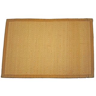 Asian Hand woven Diamond Pattern Bamboo Rug (2 x 3) Today $26.49