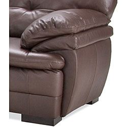 Century Brown Leather Sectional Sofa