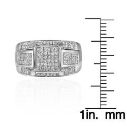 Sterling Silver 3/4ct TDW White Diamond Ring