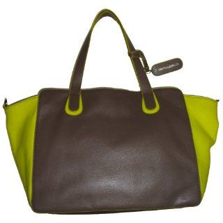 Womens Large Cynthia Rowley Genuine Leather Tote Handbag (Light Brown