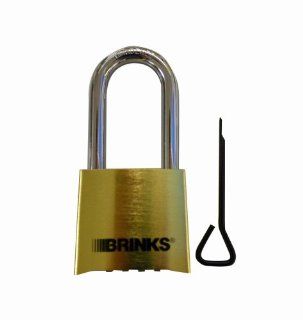 Brinks 181 50052 4 Solid Brass 4 Dial Resettable Padlock with 2 Inch