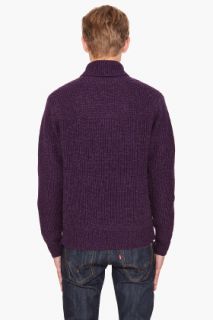 Paul Smith  Purple Shawl Sweater for men