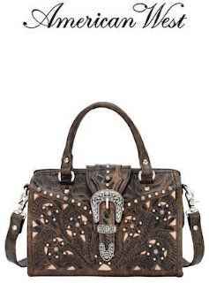 American West TUMBLEWEED Small Coach Bag 8320404 Womens Brown: Shoes