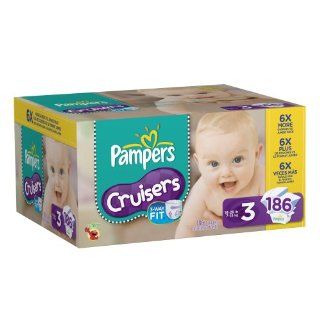 Diapers Size 3 Economy Pack Plus 186 Count