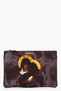 Givenchy Purple Printed Madonna Zip Pouch for men