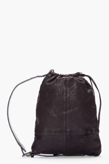 Neil Barrett Black Soft Buffalo Leather Bag for men