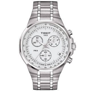 Tissot Mens PRX Classic Chronograph Silver Dial Watch