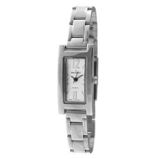 Peugeot Womens Silvertone Rectangular Bracelet Watch