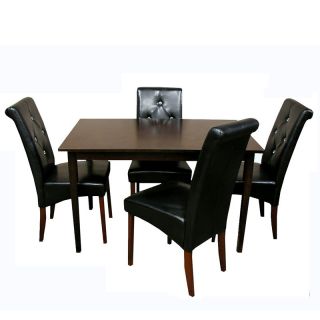 Warehouse of Tiffany 5 piece Black Dining Room Furniture Set Today $