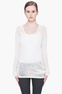 Helmut Lang White Arid Crepe Sweater for women