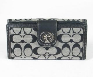 Coach Signature Turnlock Checkbook Wallet F43613 Shoes