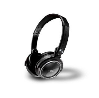 Coby CV185 Folding Deep Bass Stereo Headphones, Black