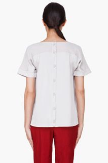 Marc By Marc Jacobs Grey Milla Crepe Blouse for women