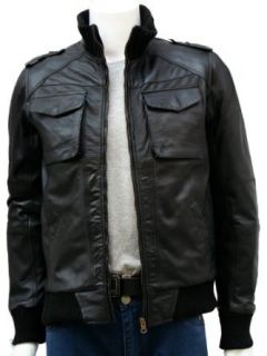Xport Designs Mens Stylish Bomber Leather Jacket