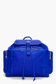 Pierre Hardy Blue Leather Backpack for men