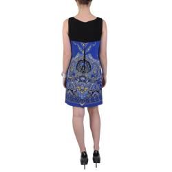 Sangria Womens Sleeveless Mixed Paisley Tunic Dress