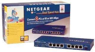 NETGEAR DS108 8 Port 10/100 Mbps Dual Speed Hub