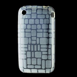 iPhone 3G Clear Square Pattern Hard Crystal Snap on Case