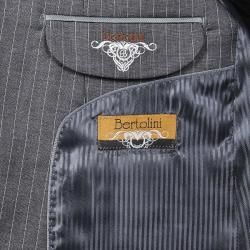 Bertolini Mens Charcoal Grey Wool  and Silk blend 3 button Suit