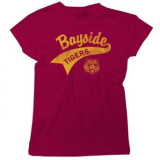 Saved By the Bell Bayside Tigers Swoosh Juniors Maroon Tee